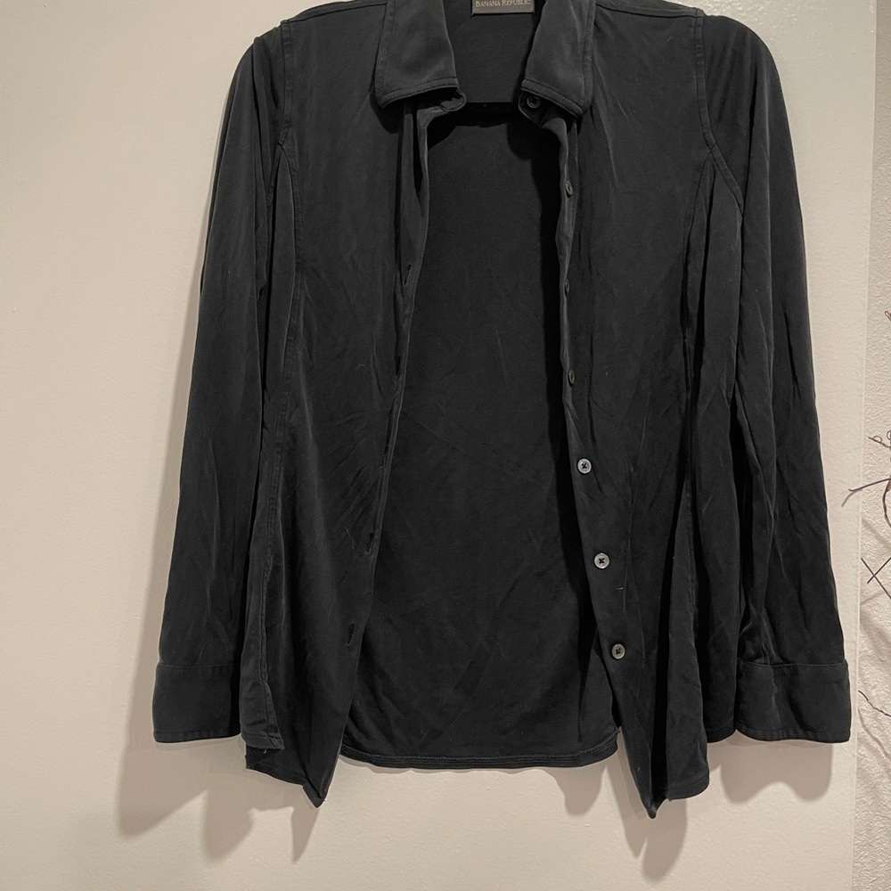 Banana Republic Black Lightweight‎ Shirt Jacket
